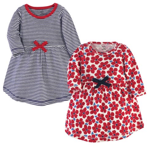 2Pk Long Sleeve Organic Dresses (Toddler, Little Kid & Big Kid)