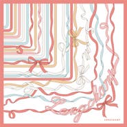 Longchamp Ribbon Print Silk Bandana Scarf