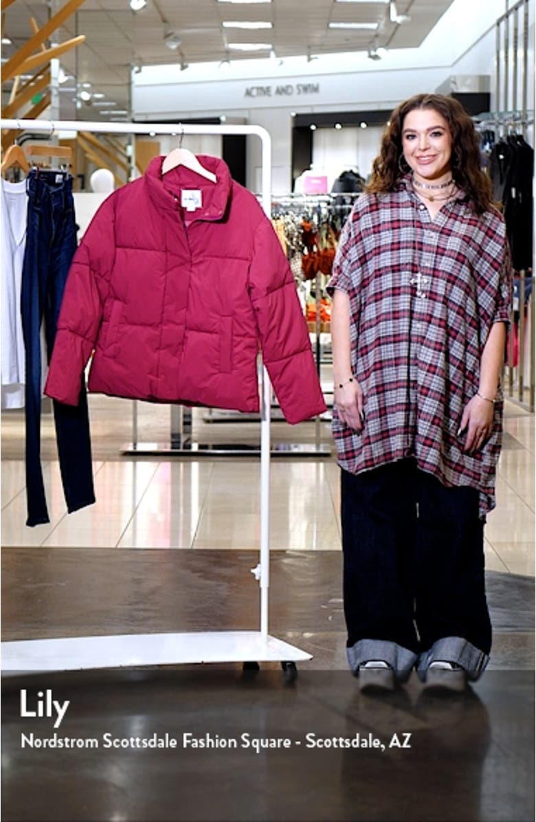 Stand Collar Puffer Jacket, sales video thumbnail