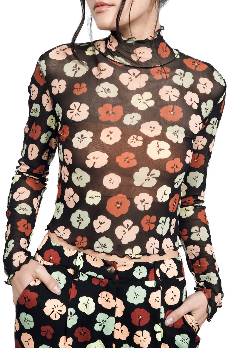 BP. + Wildfang Crop Mock Neck Top, Main, color, 