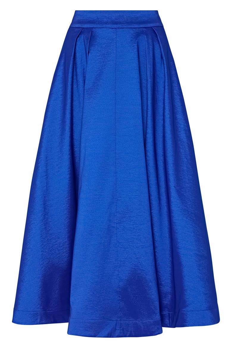 Juliet Taffeta Midi Skirt, Alternate, color, BLUE