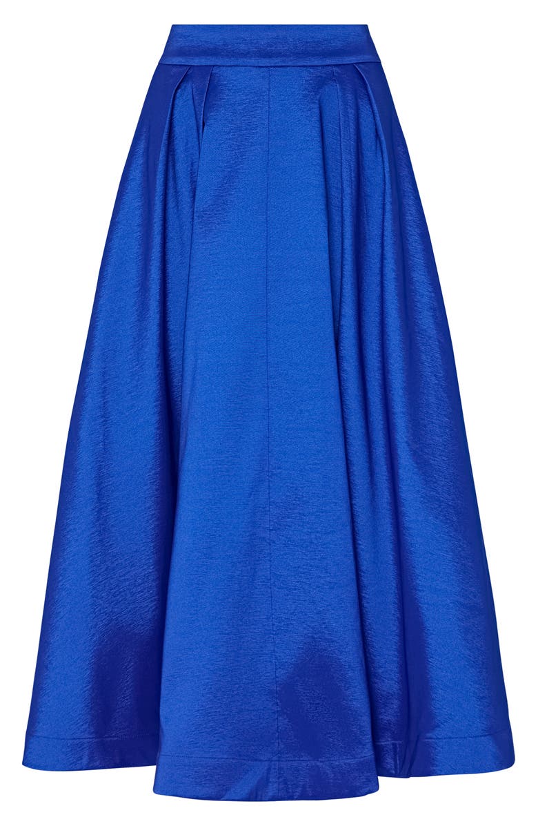 Milly Juliet Taffeta Midi Skirt, Alternate, color, Blue