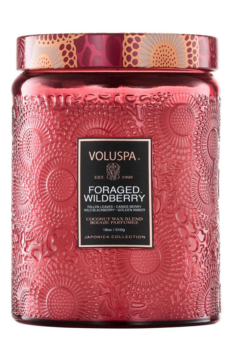 Voluspa Foraged Wildberry Large Jar Candle, Main, color, Foraged Wildberry