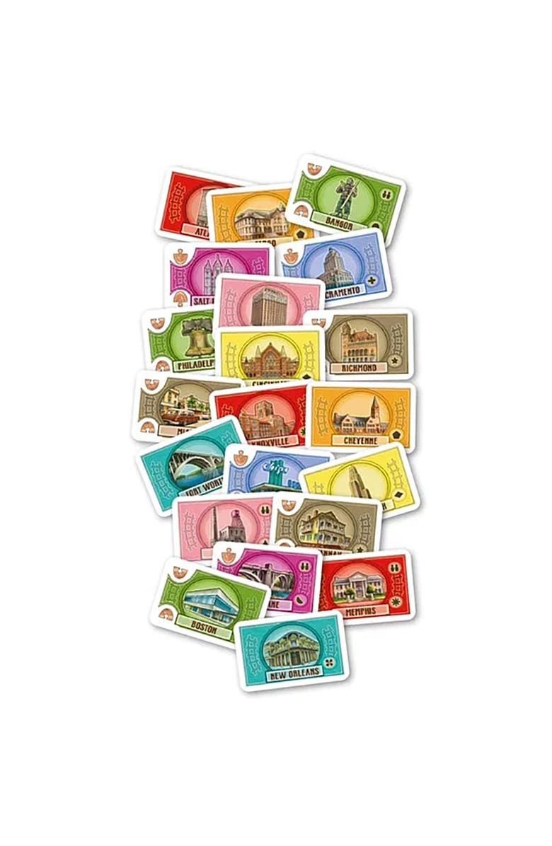 Rio Grande Games Free Ride Usa Railroad Strategy Board Game, Alternate, color, Multicolored