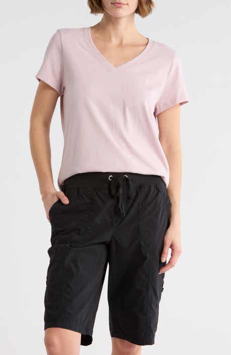 DKNY Embroidered Logo V-Neck T-Shirt