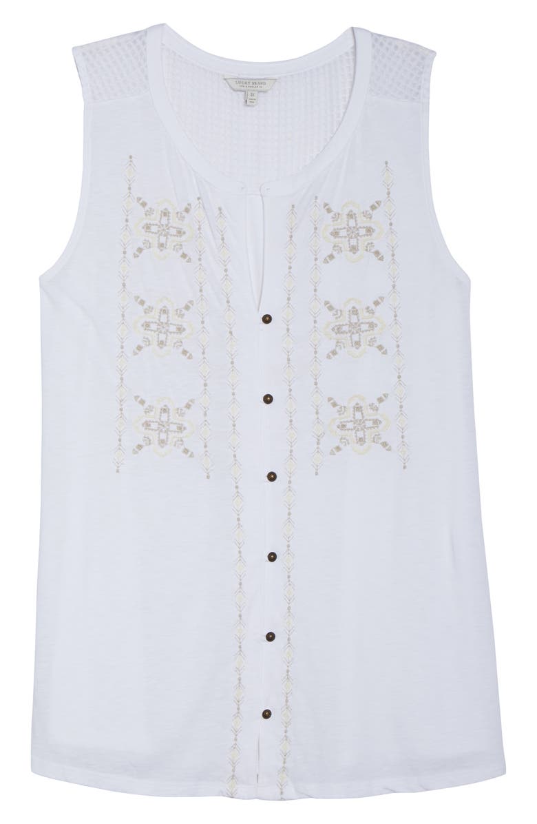 Lucky Brand Embroidered Tank, Alternate, color, 