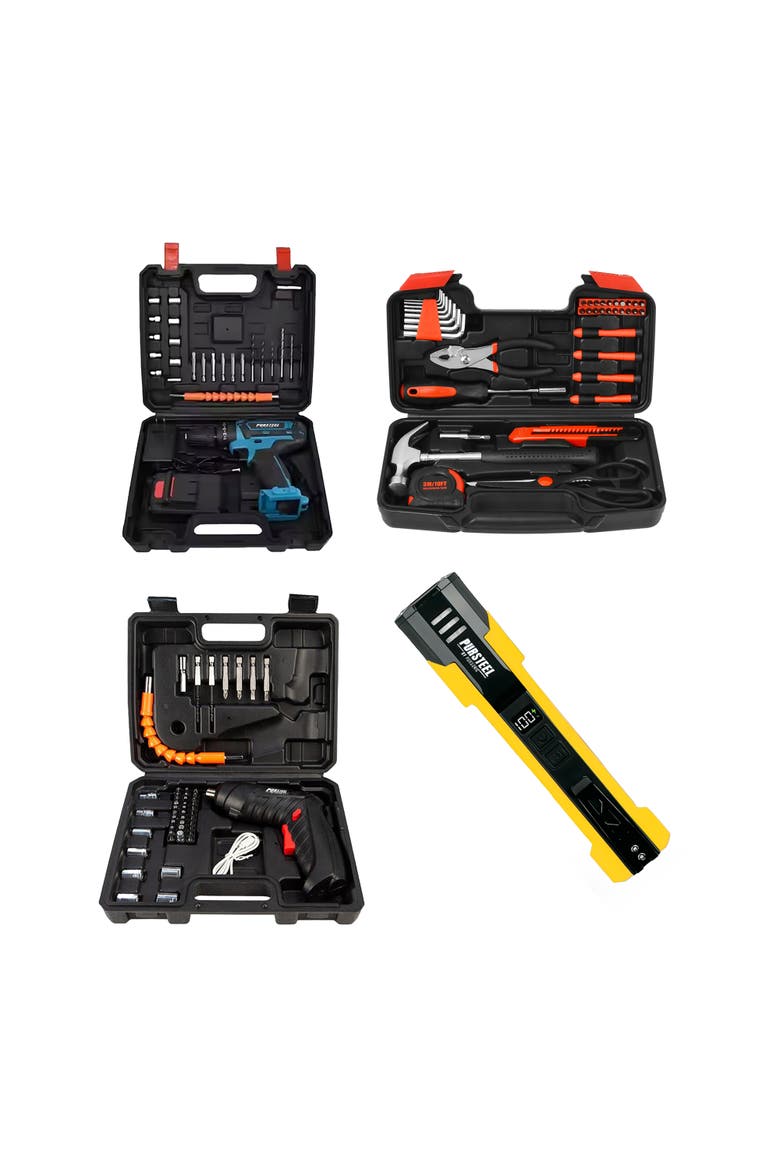 Drill, Electric Screwdriver, Tools & Flashlight, Main, color, Black