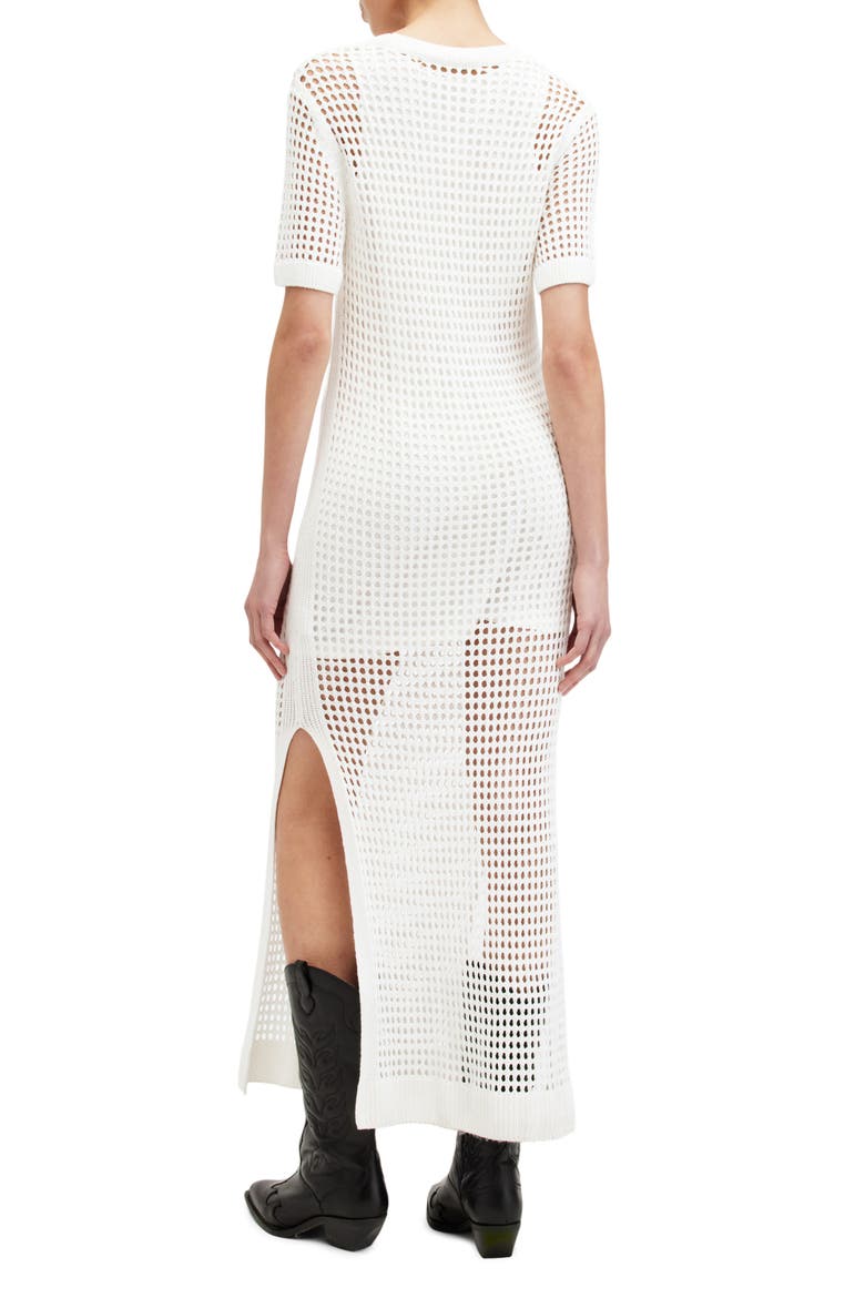 Paloma Open Stitch Dress, Alternate, color, CHALK WHITE