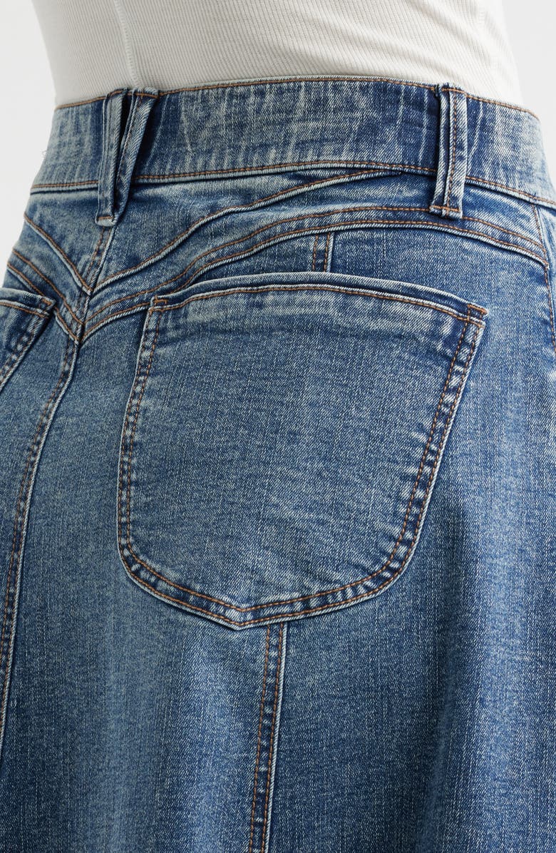 Wit & Wisdom Denim A-Line Skirt, Alternate, color, Mid Blue Artisanal
