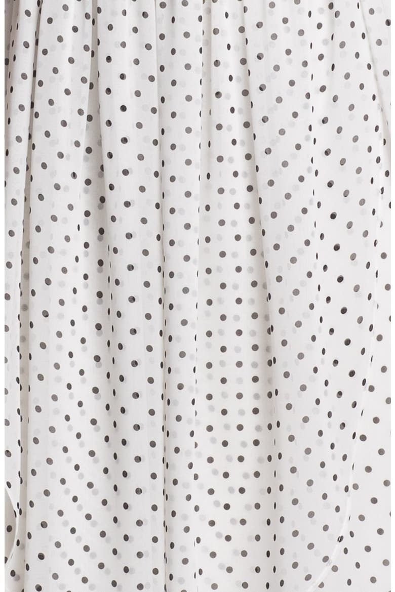 Keira Convertible Dot Chiffon Fit & Flare Dress, Alternate, color, IVORY
