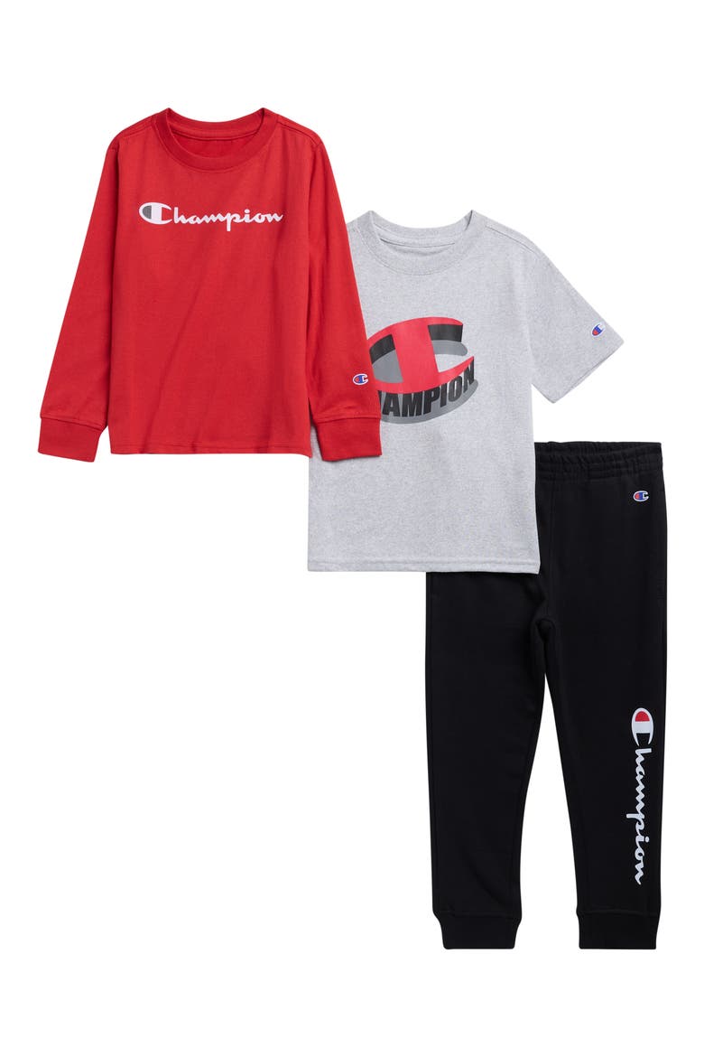 Kids' Long Sleeve Graphic T-Shirt, Graphic T-Shirt and Joggers Set, Main, color, LYCHEE