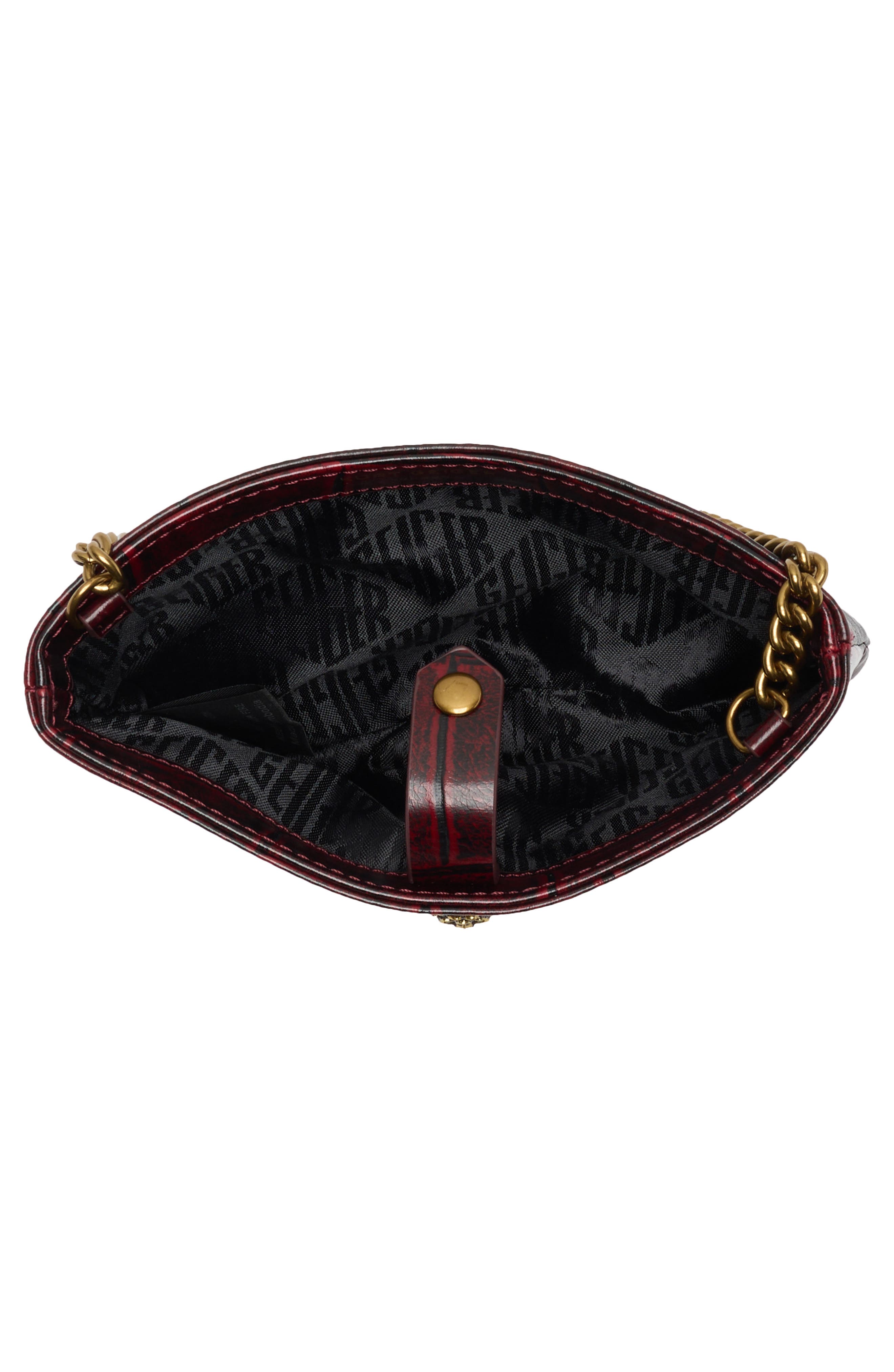 Chain Pouch Faux Leather Crossbody Bag