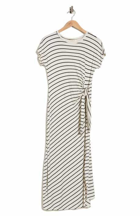 WEST K Stripe Side Tie Maxi Dress