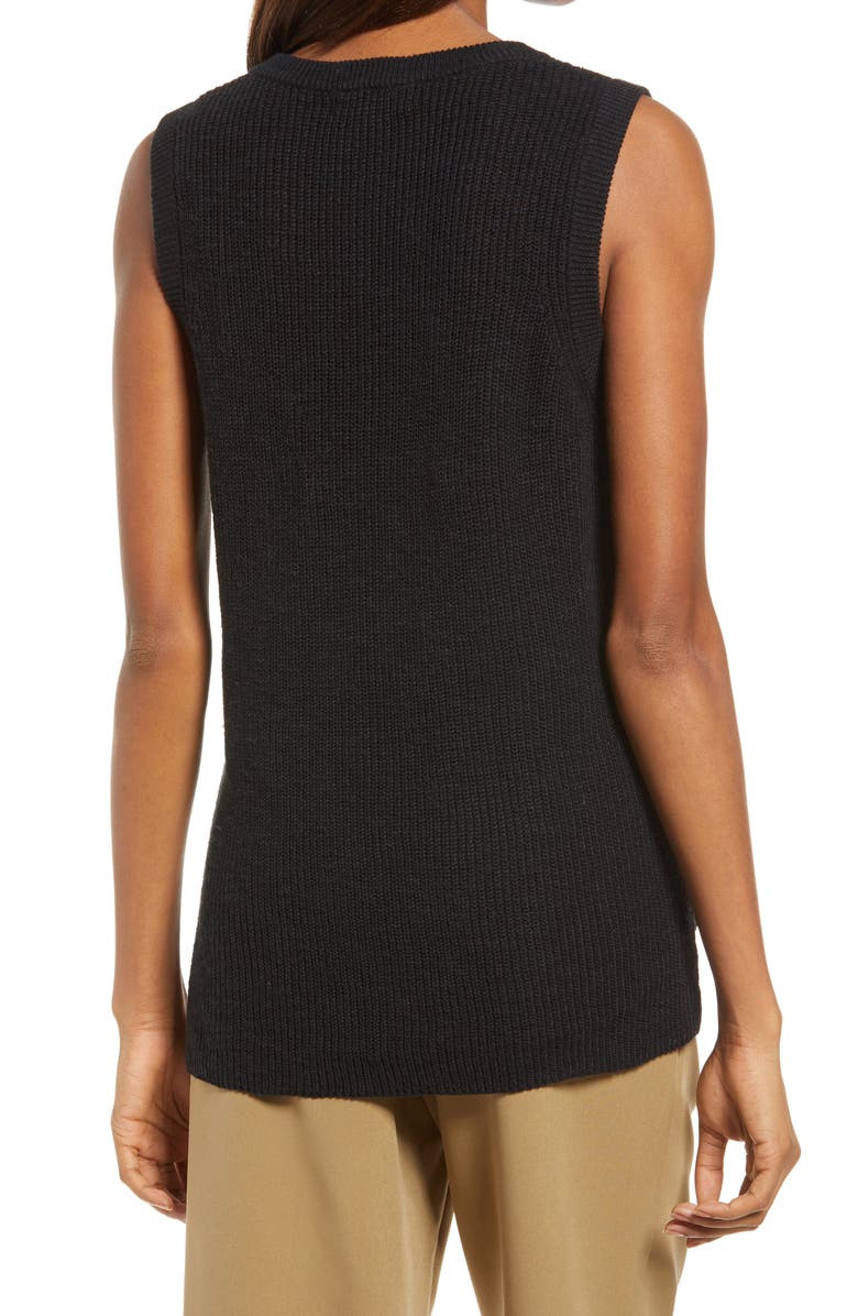Treasure & Bond Cotton & Linen Blend Sleeveless Sweater, Alternate, color,