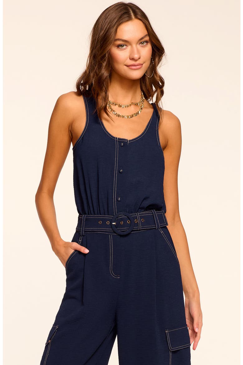 Greta Wide Leg Crop Jumpsuit, Alternate, color, SPRING NAVY