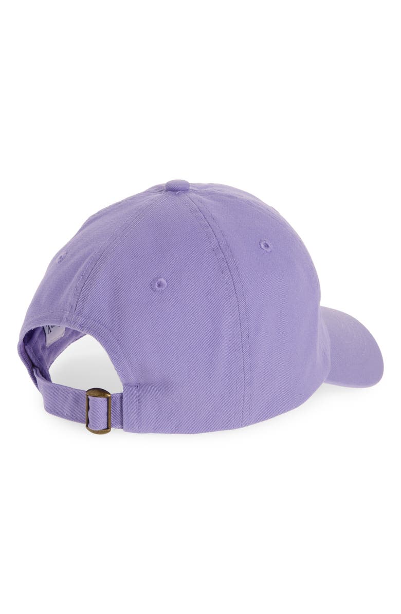 Clare V. Déjà Vu Baseball Hat, Alternate, color, Lilac W/ Navy Embroidered