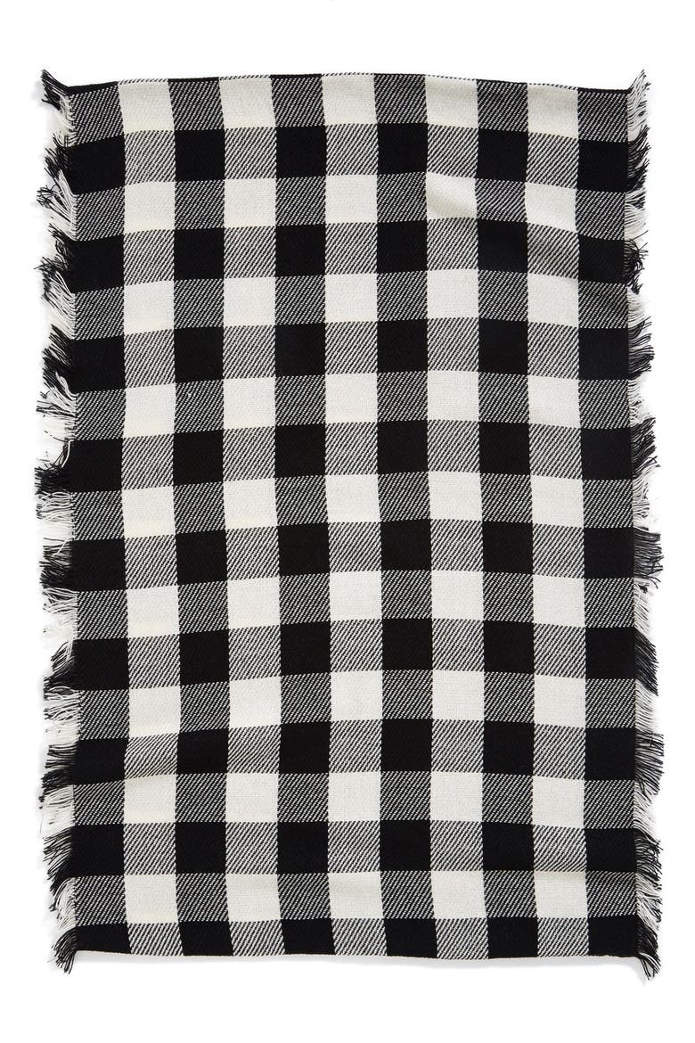 Buffalo Plaid Infinity Scarf, Alternate, color, BLACK/ CREAM