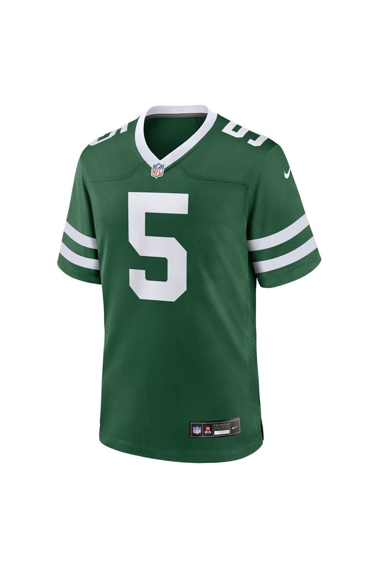 Men's Nike Garrett Wilson Legacy Green New York Jets Game Jersey, Alternate, color, Green