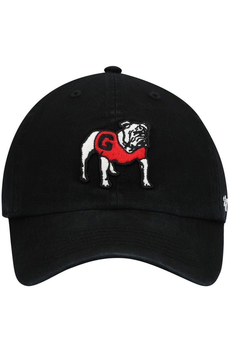 '47 Men's '47 Black Georgia Bulldogs Team Franchise Throwback Logo Fitted Hat, Alternate, color, 