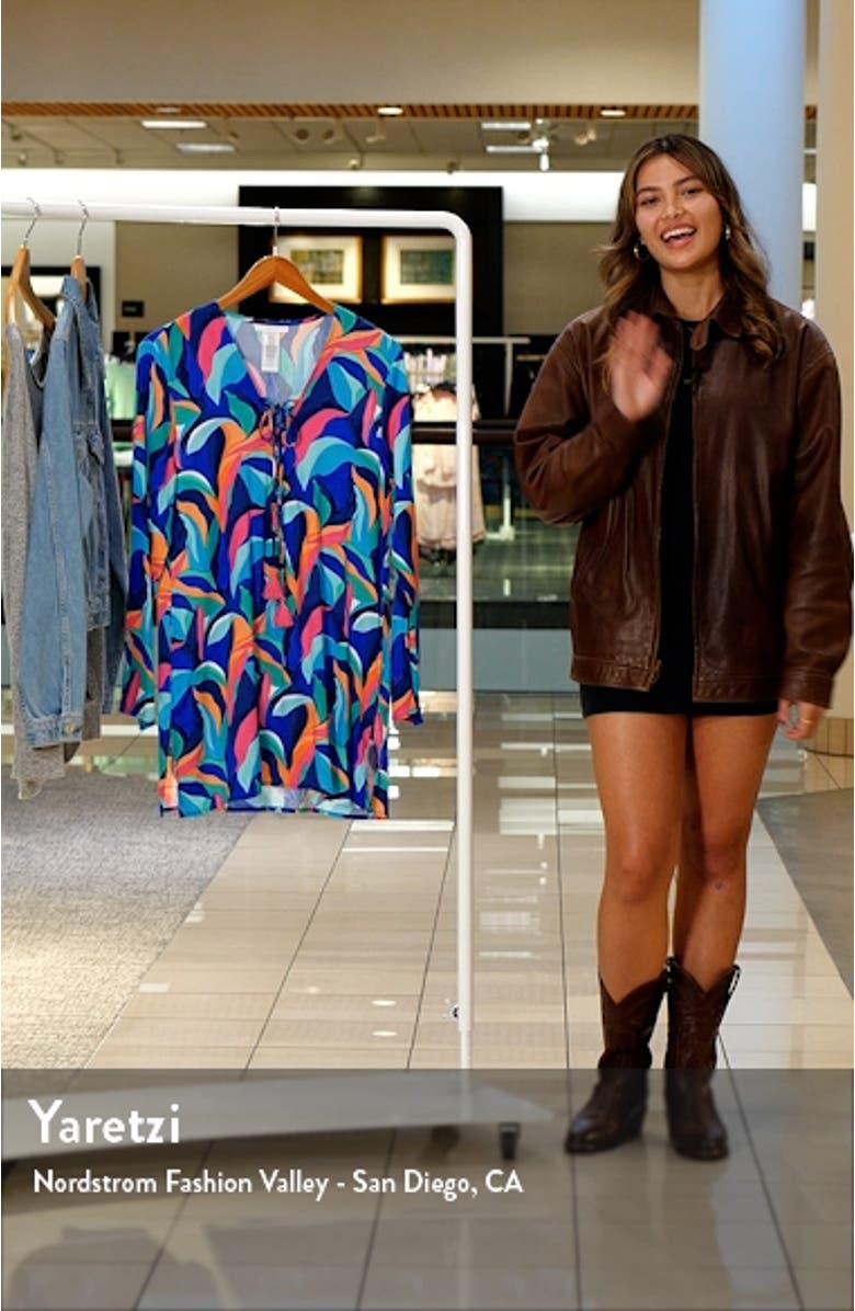 Painted Lace-Up Cover-Up Tunic, sales video thumbnail