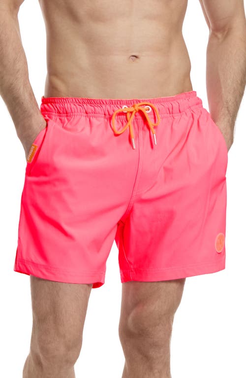 Opposuits Neon Pink Power Swim Trunks In Pink