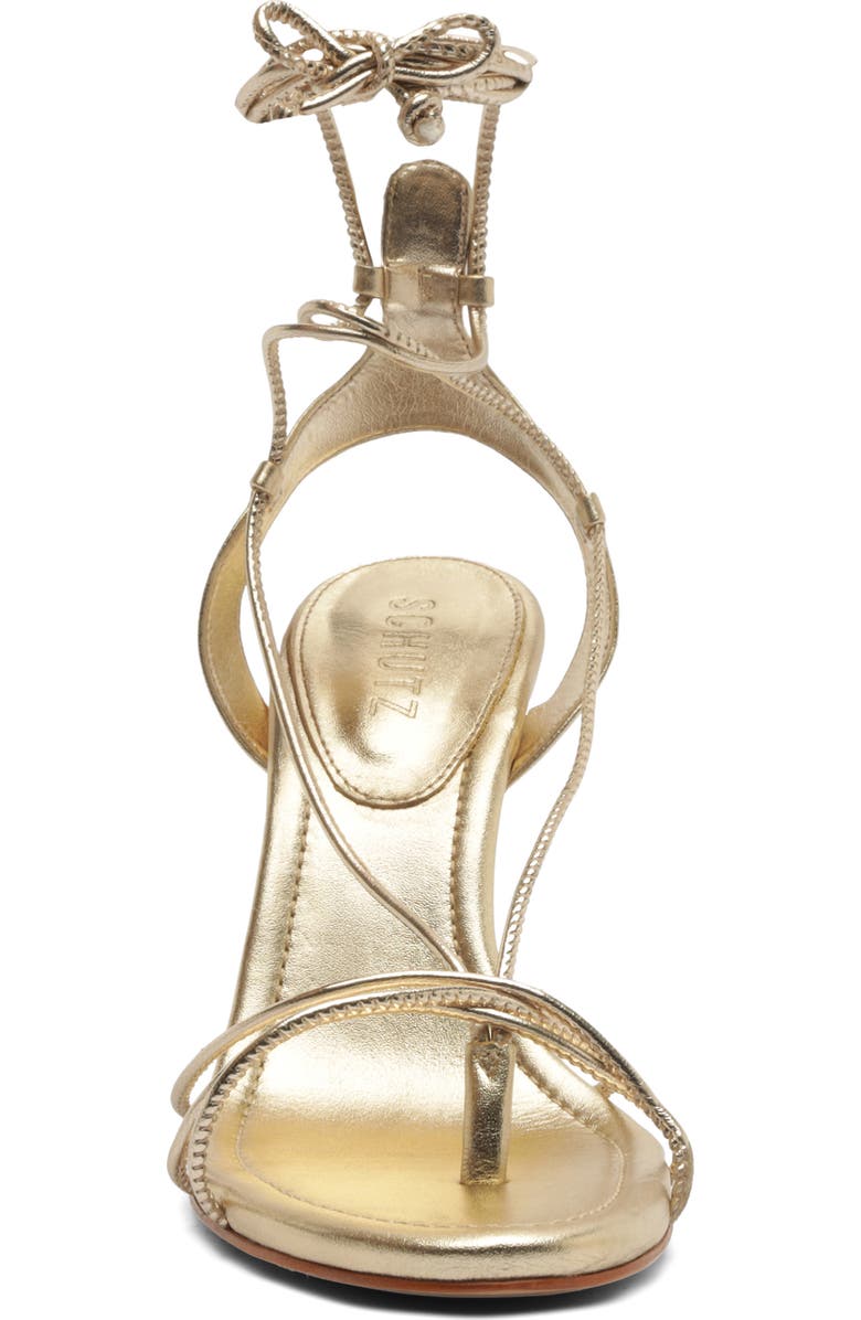 Schutz Demetria Ankle Strap Stiletto Sandal, Alternate, color, Platina