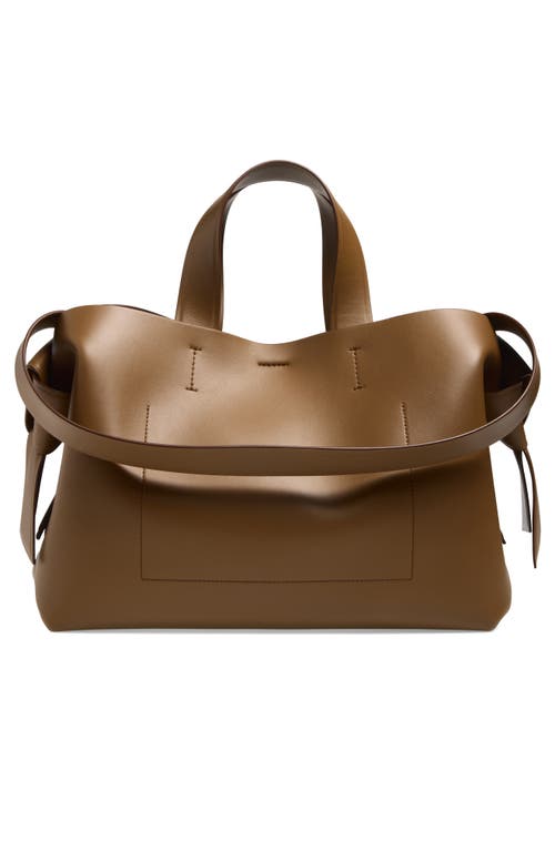 Acne Studios Womens Camel Brown Musubi Leather Tote Bag