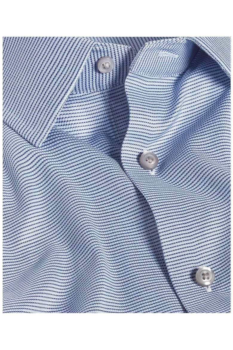 Trim Fit Stretch Micro Twill Shirt, Alternate, color, SKY/ NAVY