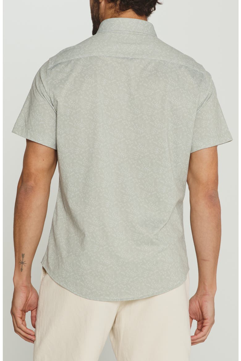 Eden Floral Short Sleeve Button-Up Shirt, Alternate, color, PASTEL GREEN