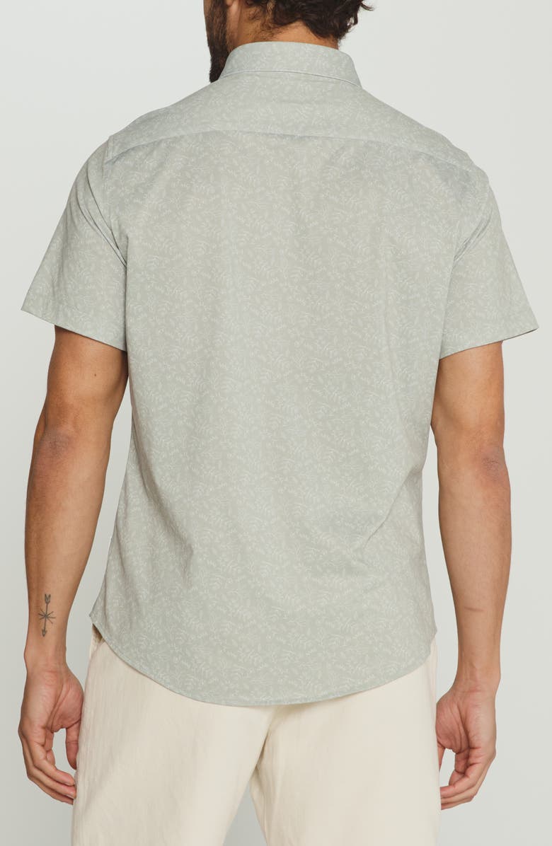 7 Diamonds Eden Floral Short Sleeve Button-Up Shirt, Alternate, color, 