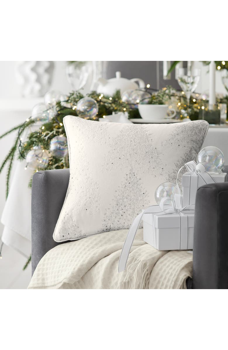 Togas Janelle Decorative Pillow, Alternate, color, White