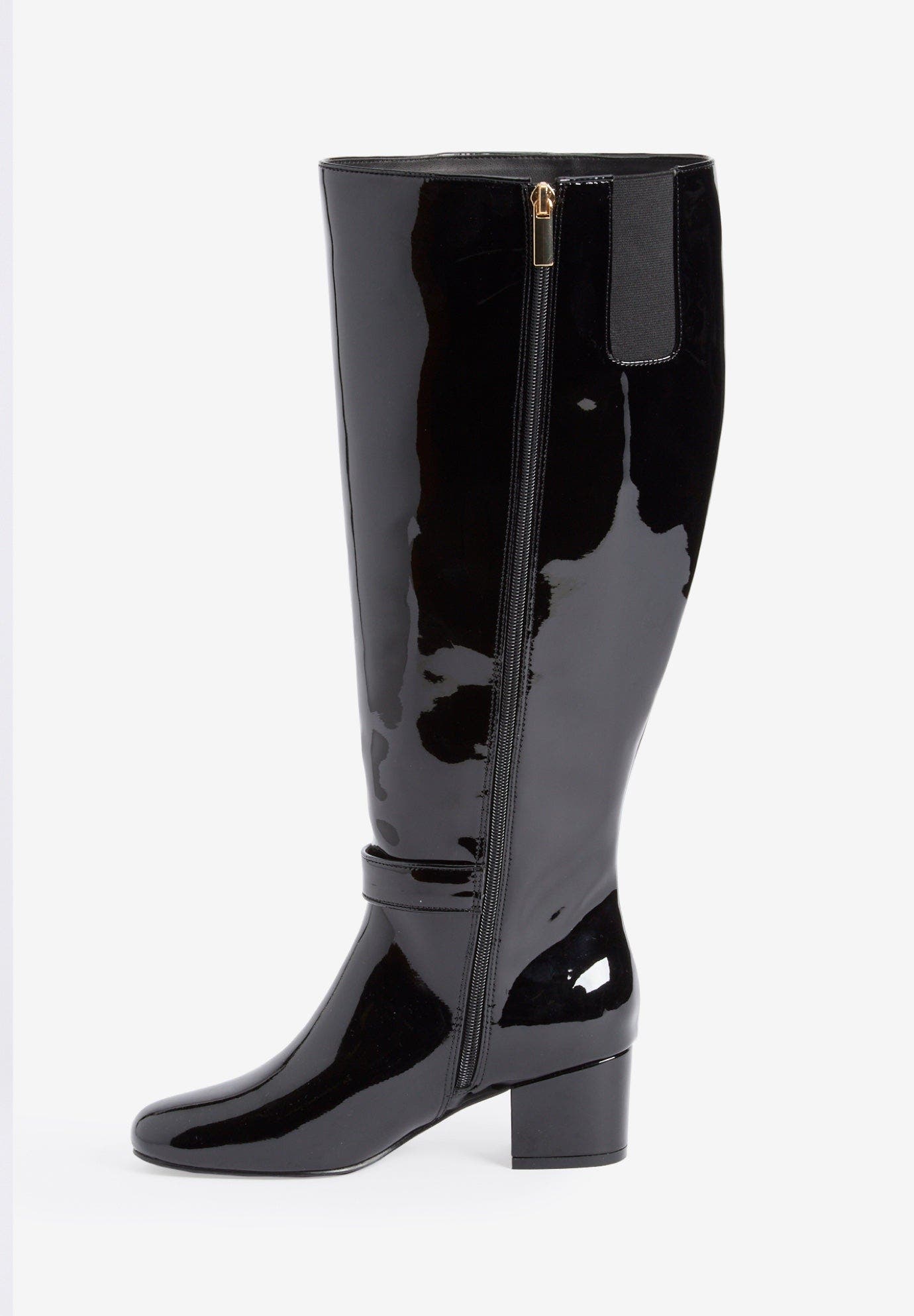The Elaine Wide Calf Boot, Alternate, color, BLACK