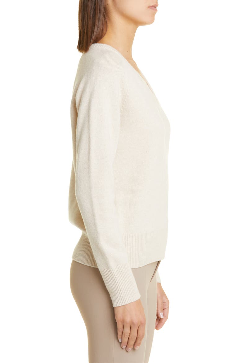 Raglan Sleeve Wool & Cashmere Sweater, Alternate, color, ECRU