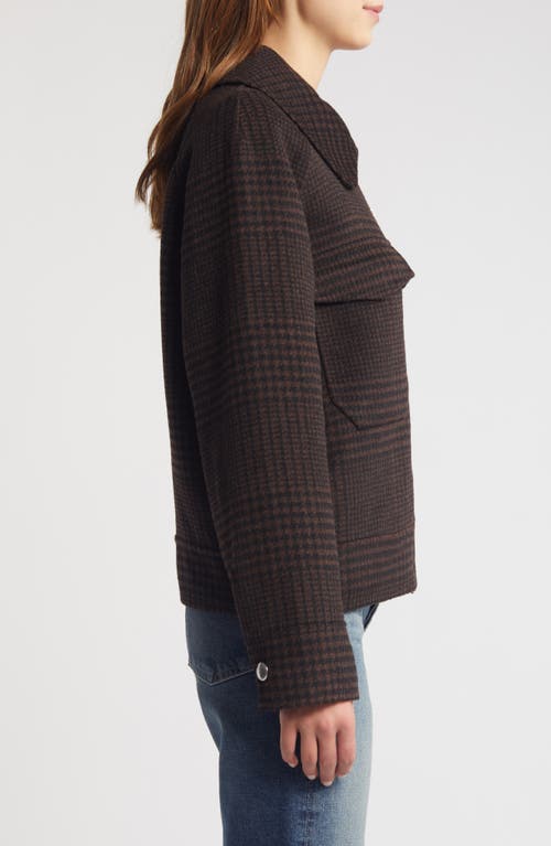 Rails Cheyenne Houndstooth Zip Jacket In Espresso Houndstooth