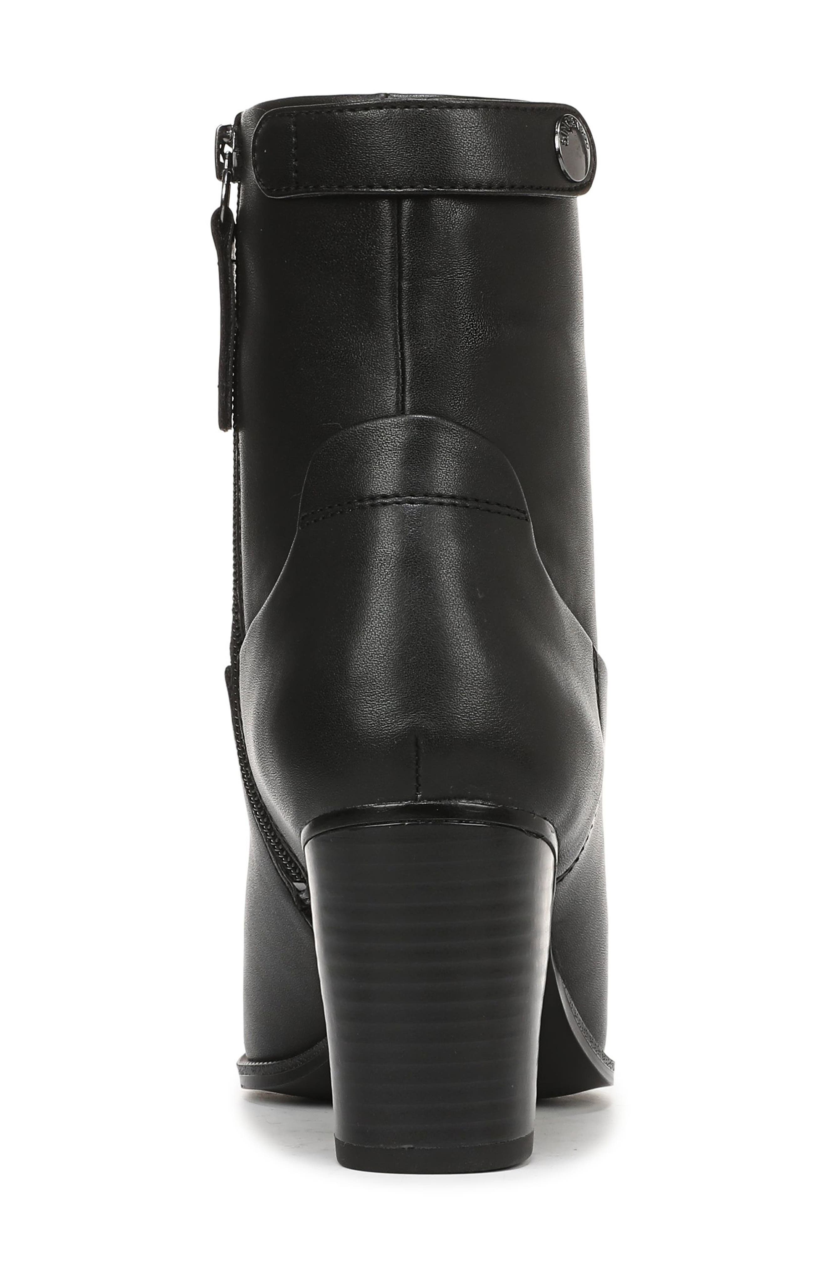 Ronnie Faux Leather Bootie, Alternate, color, BLACK