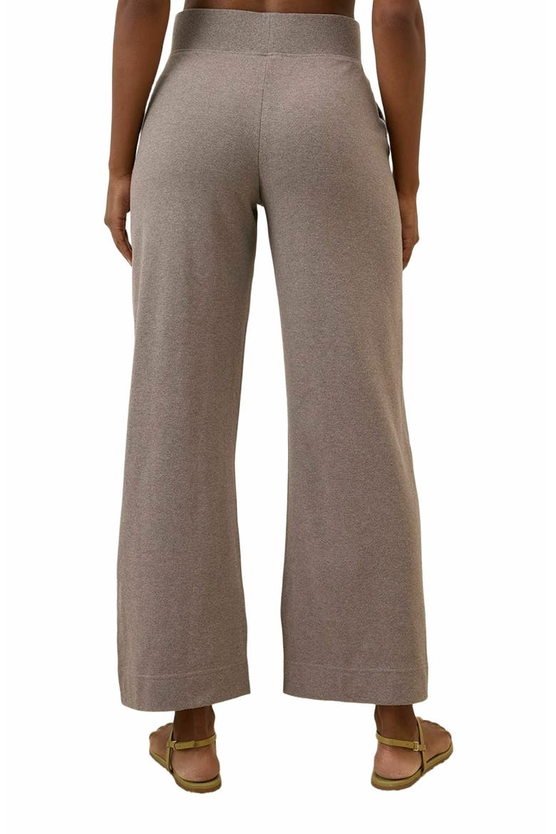 Organic Cotton Airplane Wide Leg Pant - 26" Inseam, Alternate, color, Deep Taupe Heather