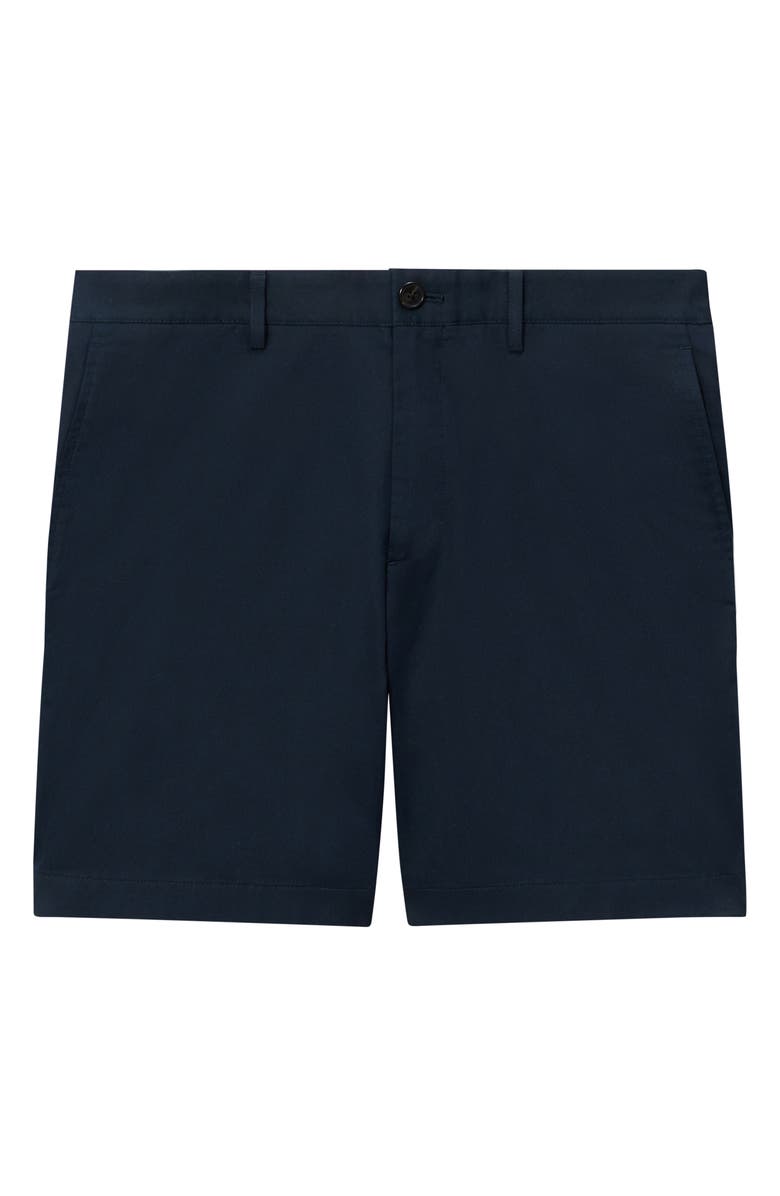 Theory Zaine Cotton Blend Shorts, Alternate, color, Baltic