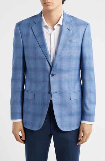 Plaid Virgin Wool Blend Sport Coat