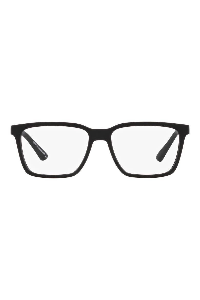 55mm Rectangular Optical Glasses, Main, color, MATTE BLACK