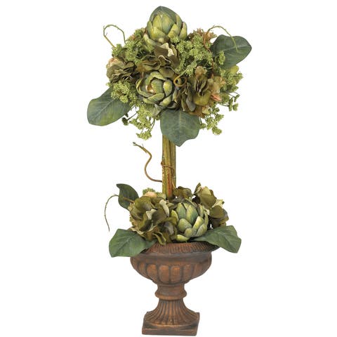 Artichoke Topiary Artificial Flower Arrangement
