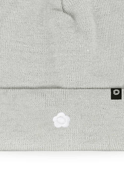 Dalix Lil Flower Beanie Cap In Gray
