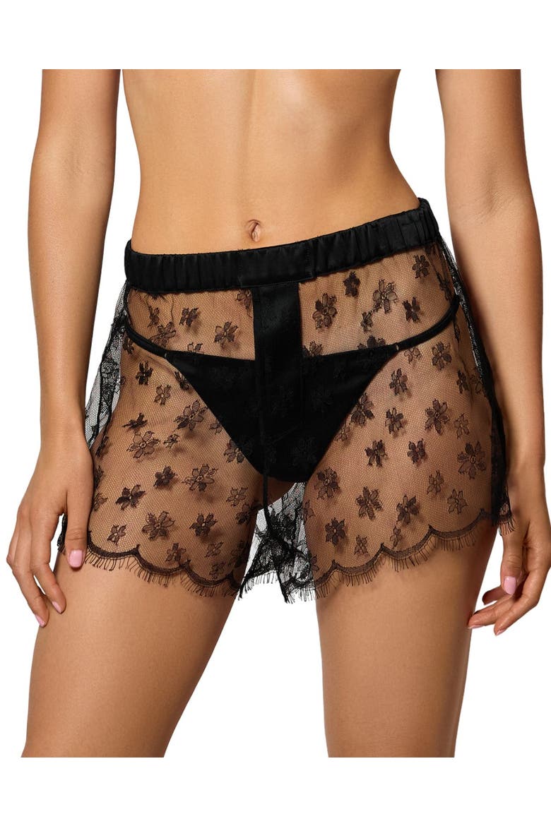 All Over Lace Boxer Short, Main, color, Black