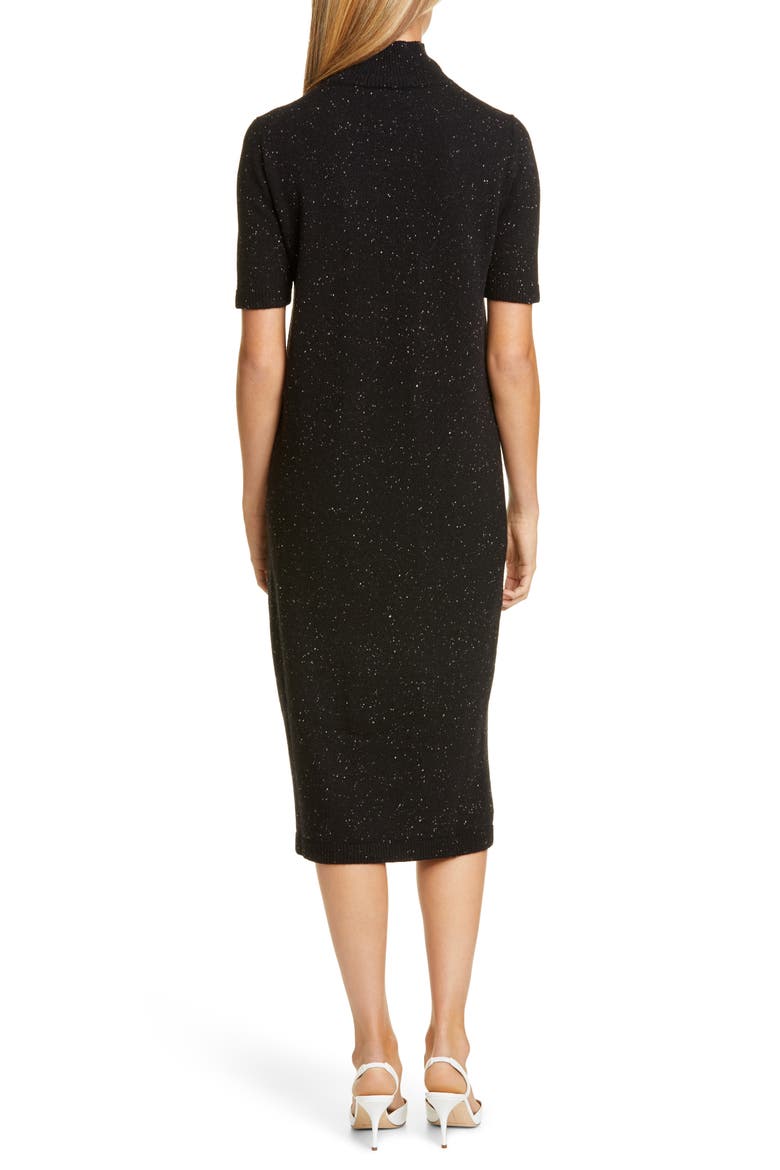 Wool & Cashmere Midi Sweater Dress, Alternate, color, BLACK MULTI