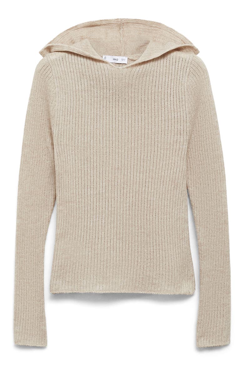 Open Stitch Hooded Sweater, Alternate, color, SAND