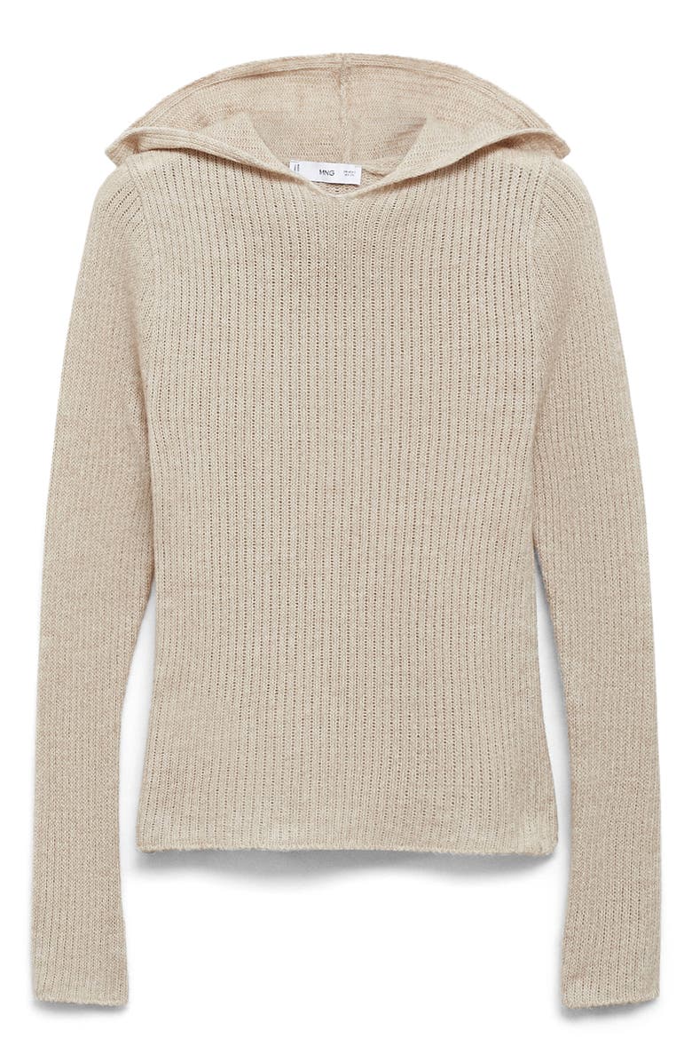 MANGO Open Stitch Hooded Sweater, Alternate, color,