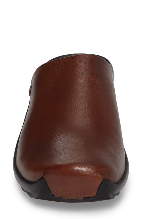 Wolky Go Clog In Cognac Leather
