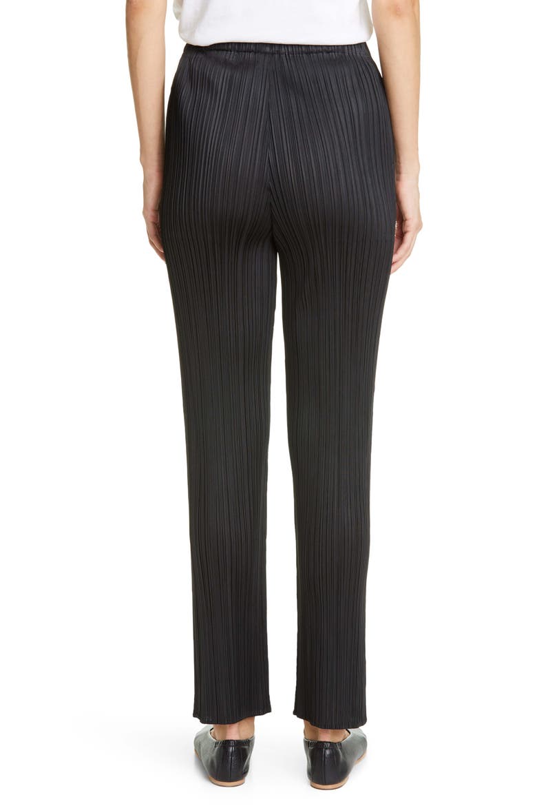 Pleated Ankle Pants, Alternate, color, BLACK