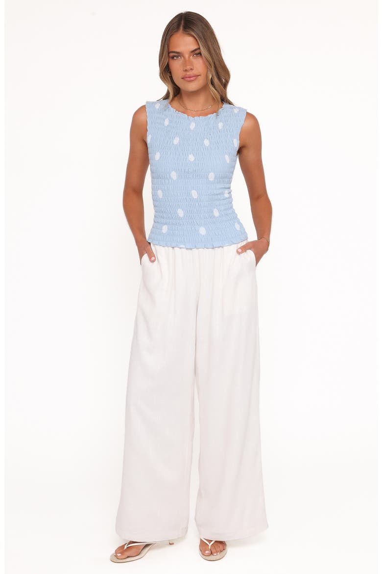 Elowen High Rise Wide Leg Drawstring Pants, Alternate, color, WHITE