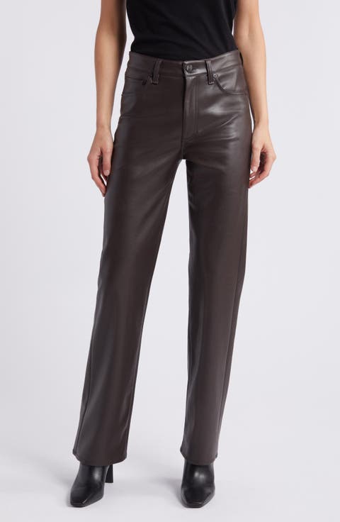 Harlow Relaxed Straight Leg Faux Leather Pants