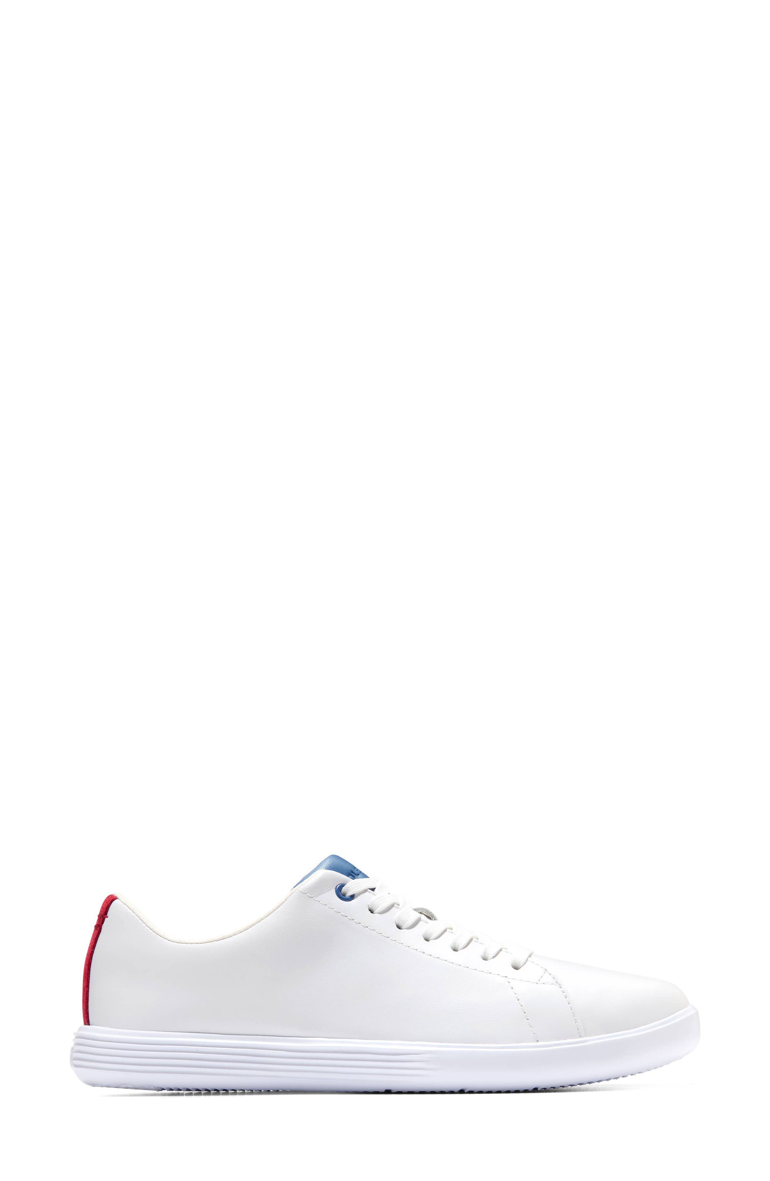 Cole Haan Grand Crosscourt Sneaker, Alternate, color, White Leather/ Rio Red Suede